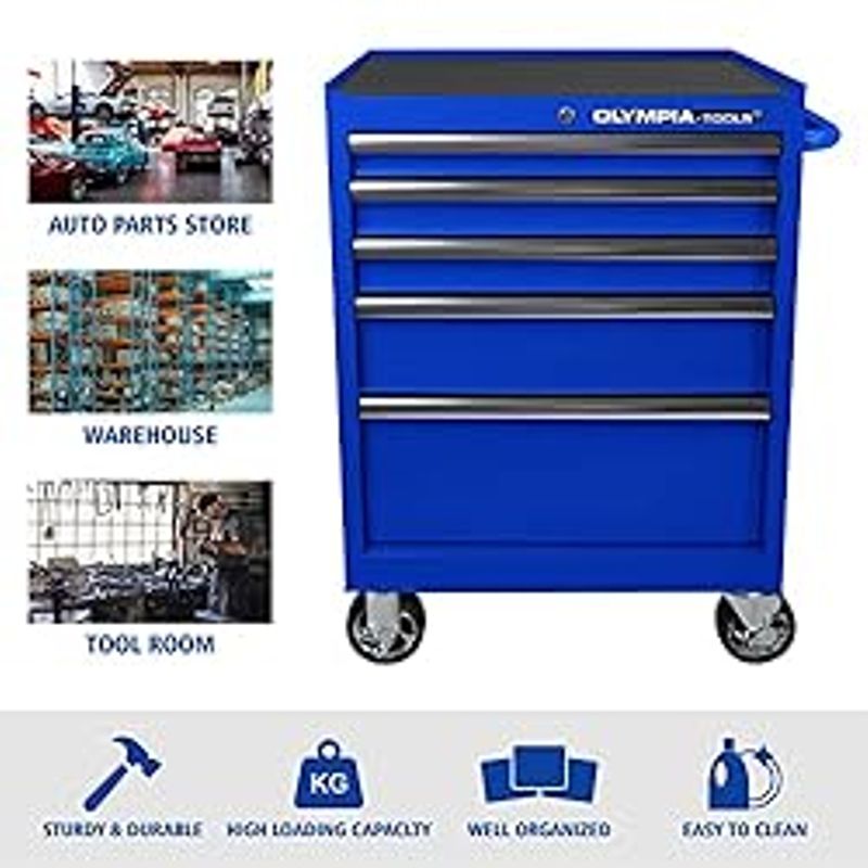 Olympia Tools Tool Cabinet, 27in, Blue