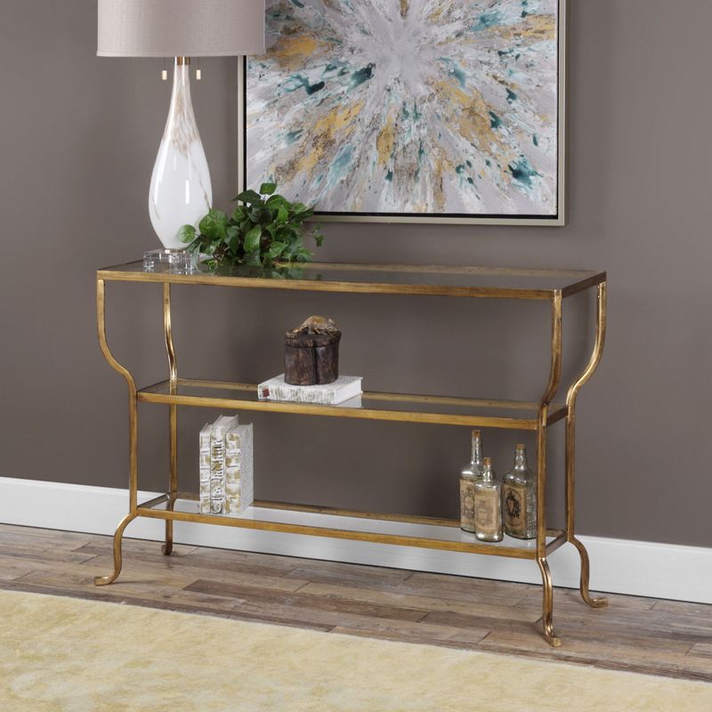 Uttermost Deline Gold Console Table - Console Table