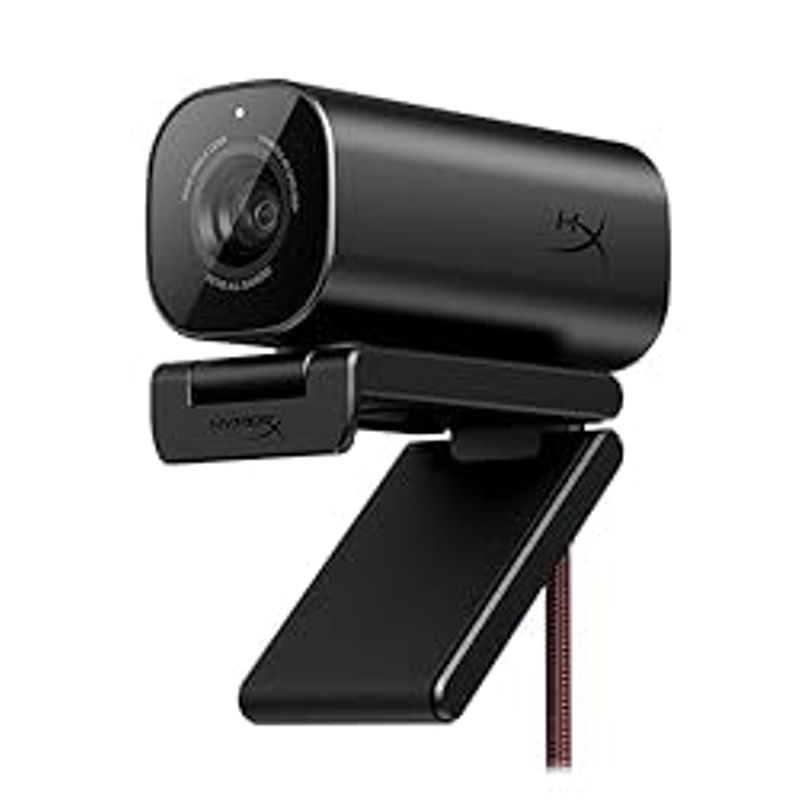 HyperX Vision S Webcam, 4K Video Recording @ 30fps, 90 Field-of-View, Responsive Autofocus, Hyperflex Cable, Aluminum Body, Plug and...