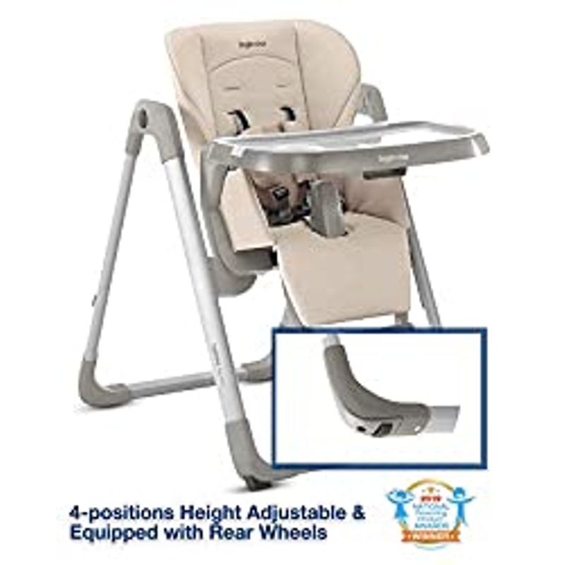 Inglesina My time High Chair for Baby & Toddler - Folding, Convertible, Easy to Clean & Made to Grow Highchair - Removable Tray, 5-Point...