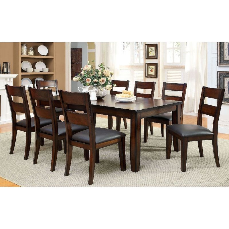 Rectangular Dining Set in Dark Cherry - 7-Piece Sets - Dark Cherry