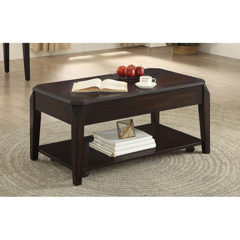 Lift Top Coffee Table with Hidden Storage Walnut