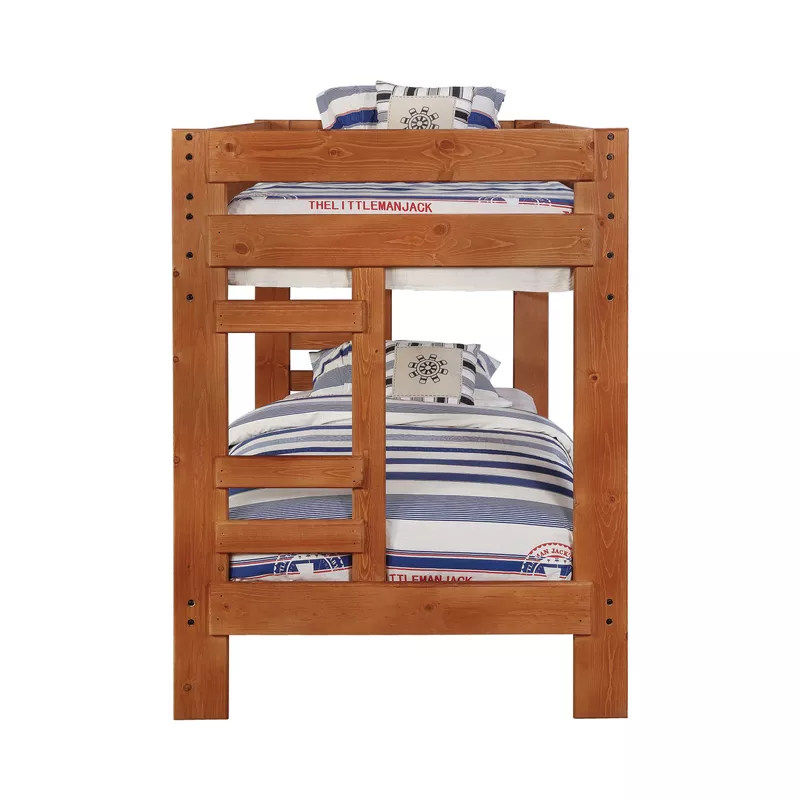 Wrangle Hill Twin over Twin Bunk Bed Amber Wash