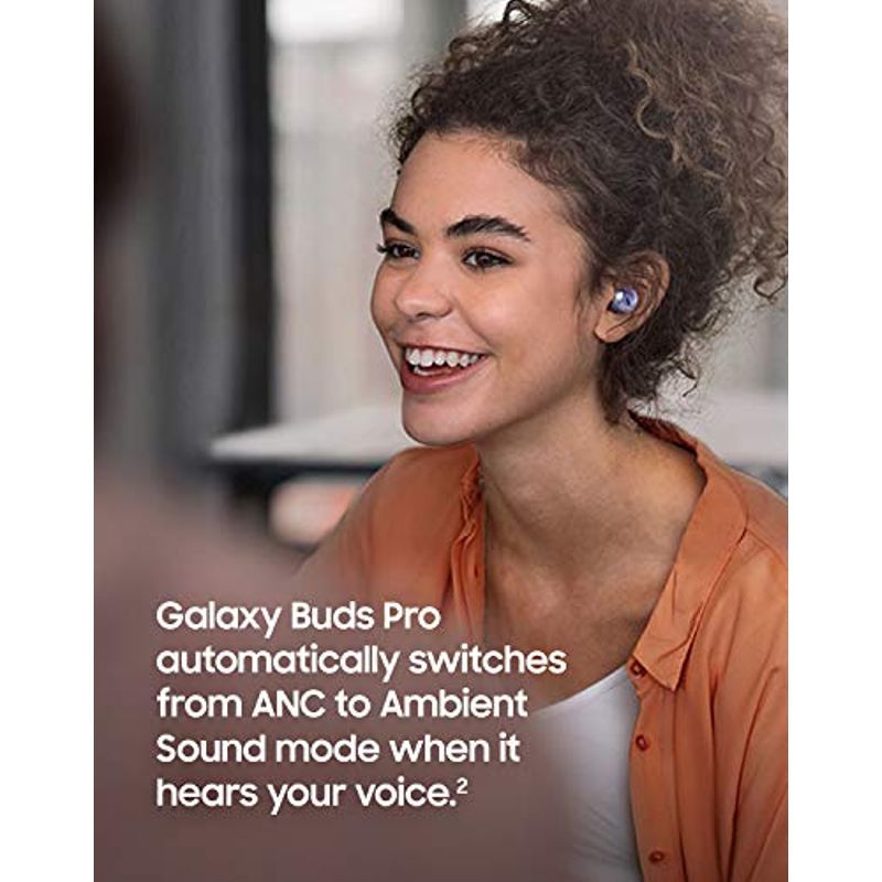 Samsung Galaxy Buds Pro, True Wireless Earbuds w/ Active Noise Cancelling (Wireless Charging Case Included), Phantom Violet (US Version)