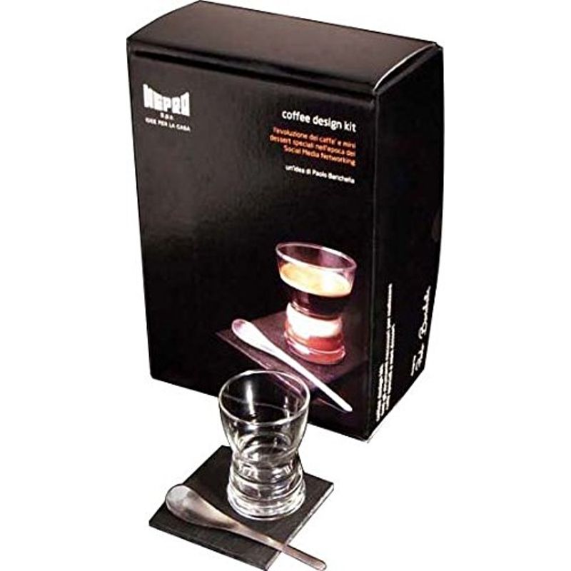 Mepra 230803 Coffee Design Kit with Book, Stainless Steel