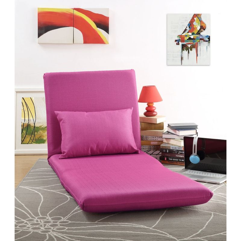 Loungie Relaxie Linen 5-position Adjustable Flip Chair/Sleeper/Dorm - Brown
