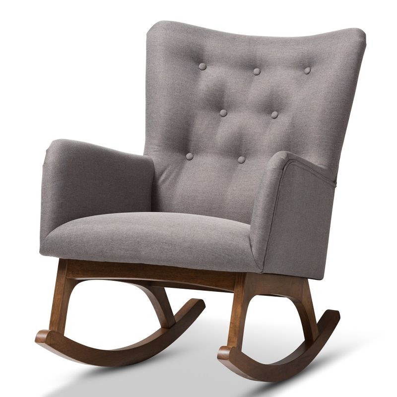 Mid-century Fabric Rocking Chair by Baxton Studio