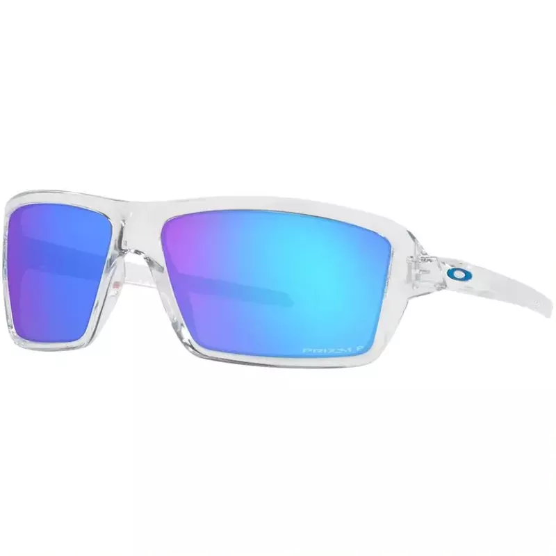 Oakley Cables Sunglasses (Polished Clear/Prizm Sapphire Polarized)