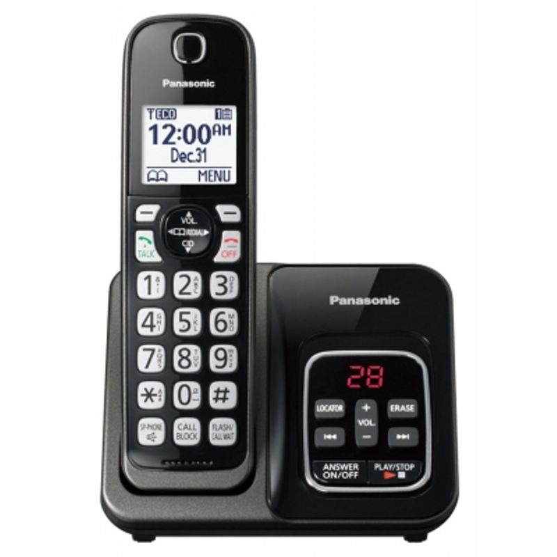 Panasonic Black Cordless Phone System Tgd630m With 1 Handset