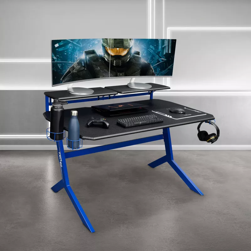 Blue Stryker Gaming Desk, Blue