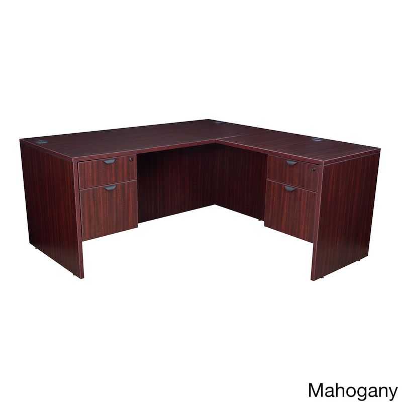 Rent to own Regency Seating 66 Inch Corner Desk - Mahogany - FlexShopper