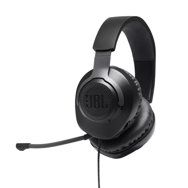 JBL Quantum 100 Wired Over-Ear Gaming Headset w/ Detachable Mic Black