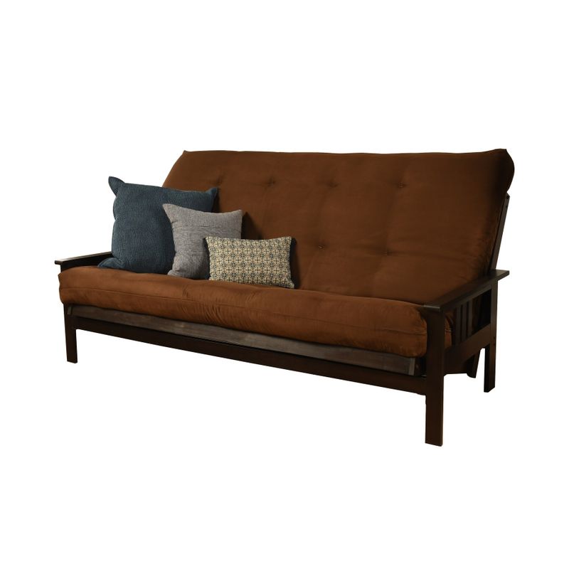 Rent To Own Porch & Den DeSoto Hardwood/ Suede Queen-Size Futon Set ...