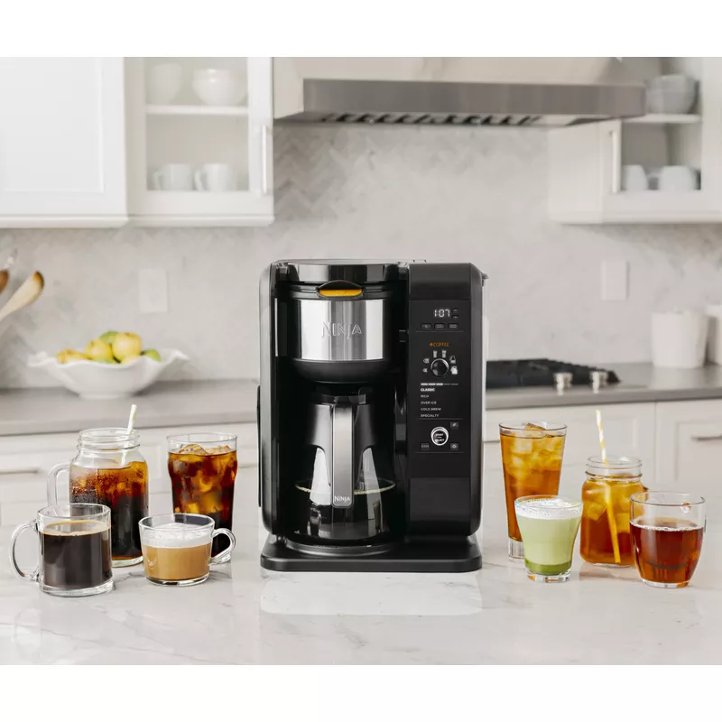 Ninja - Hot & Cold Brew 10-Cup Coffee Maker - Black/Stainless Steel