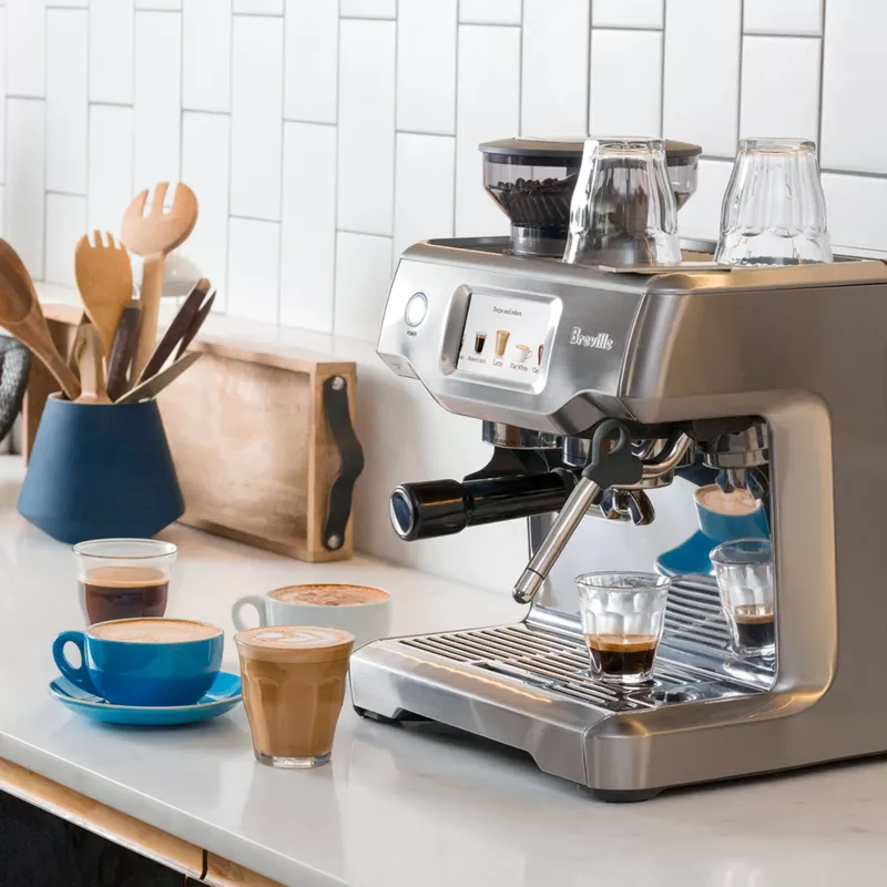 Breville - the Barista Touch Espresso Machine with 9 bars of pressure, Milk Frother and integrated grinder - Stainless Steel