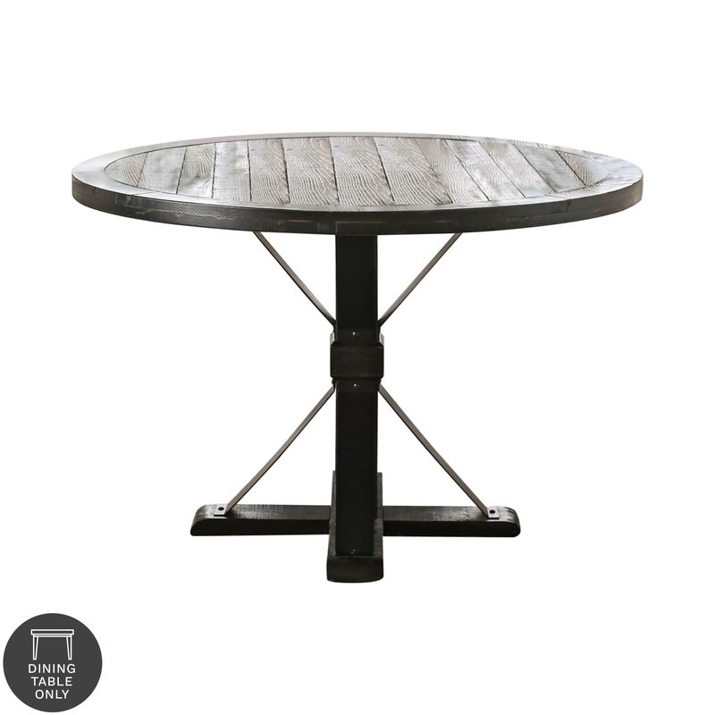 Furniture of America Lakeside Rustic Black 48-inch Dining Table - Antique Black