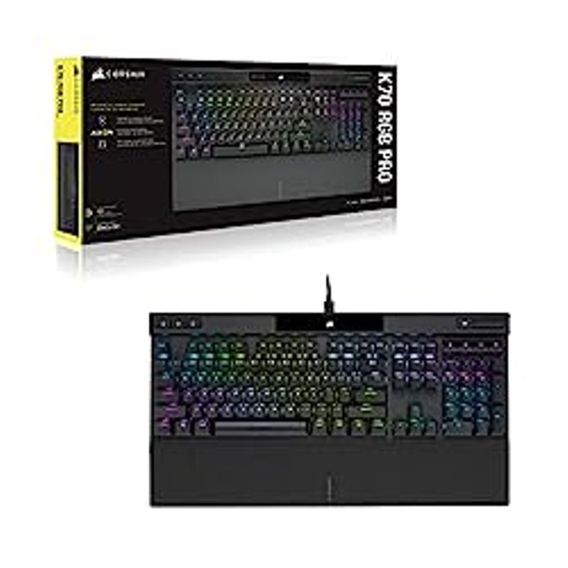 Corsair K70 RGB PRO Mechanical Gaming Keyboard - Cherry MX Brown Keyswitches - 8,000Hz Hyper-Polling - Durable PBT Double-Shot Keycaps -...