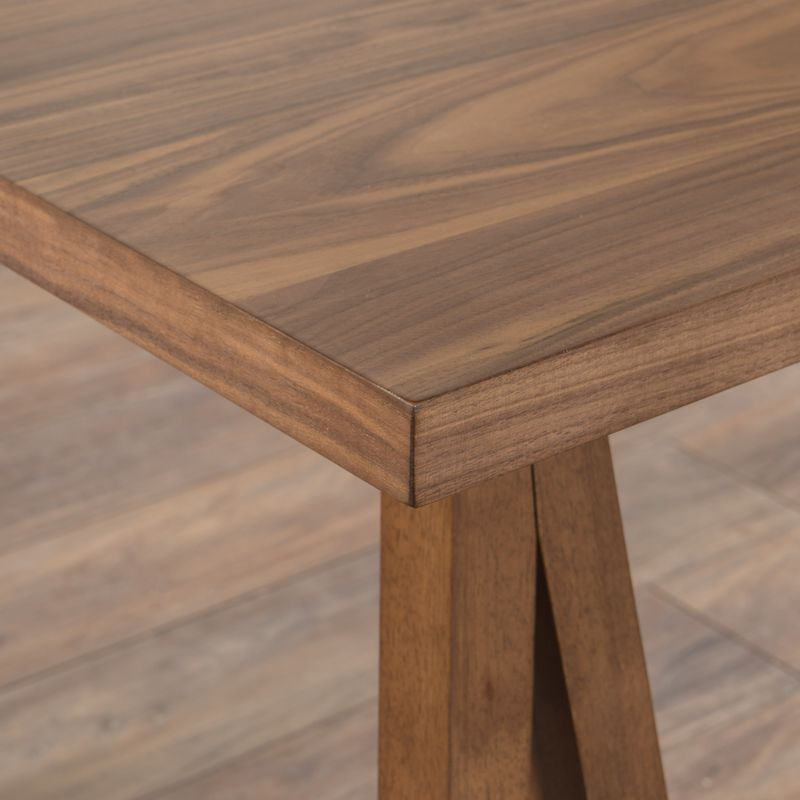Sabine Rectangle Wood Farmhouse Dining Table by Christopher Knight Home - Walnut - Walnut Finish