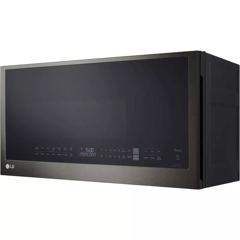 LG - 2.0 Cu. Ft. Over-the-Range Microwave with Sensor Cooking and EasyClean - Black Stainless Steel