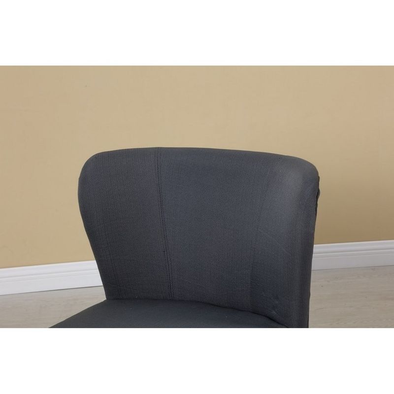 Ashlee Transitional Grey Upholstered Armless Living Room Chair