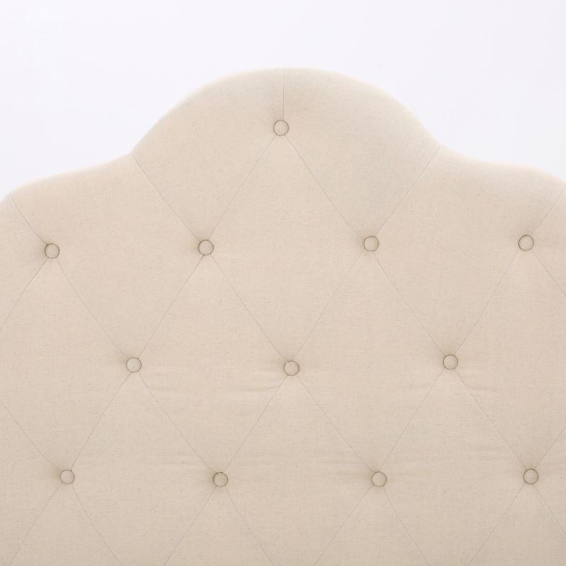 Marlen Adjustable Full/ Queen Tufted Fabric Headboard by Christopher Knight Home - Full/Queen - Light Grey Fabric