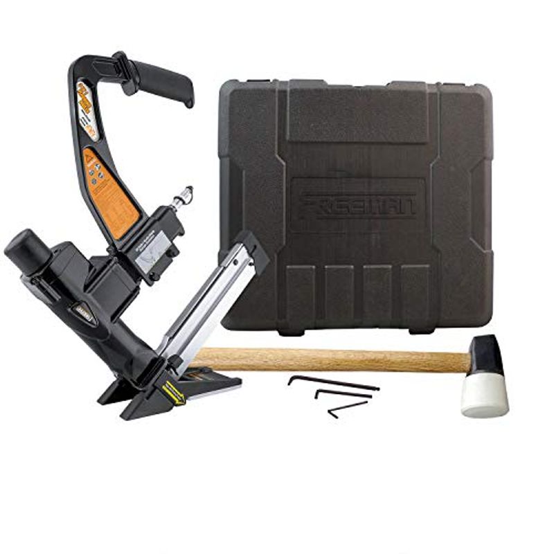 Freeman PFL618BR Pneumatic 3-in-1 15.5-Gauge and 16-Gauge 2" Flooring Nailer and Stapler with Case
