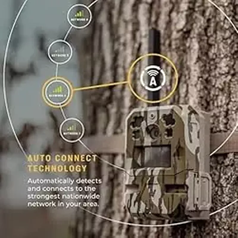 Moultrie Mobile Edge Pro Cellular Trail Camera - 2 Pack - Auto Connect, Nationwide Coverage, False Trigger Elimination Tech,1080p Video with HD Audio, 100ft Detection Range