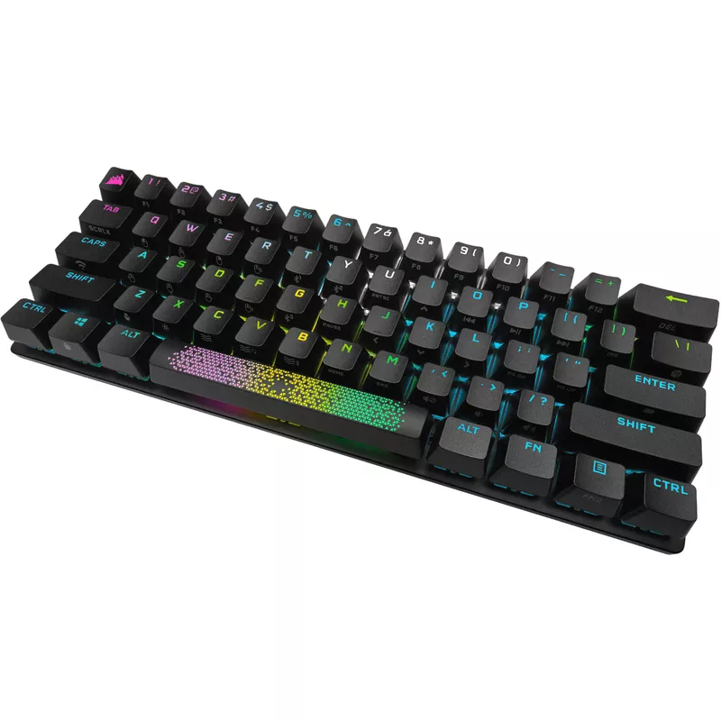 CORSAIR - K70 Pro Mini Wireless 60% RGB Mechanical Cherry MX SPEED Linear Switch Gaming Keyboard with swappable MX switches - Black