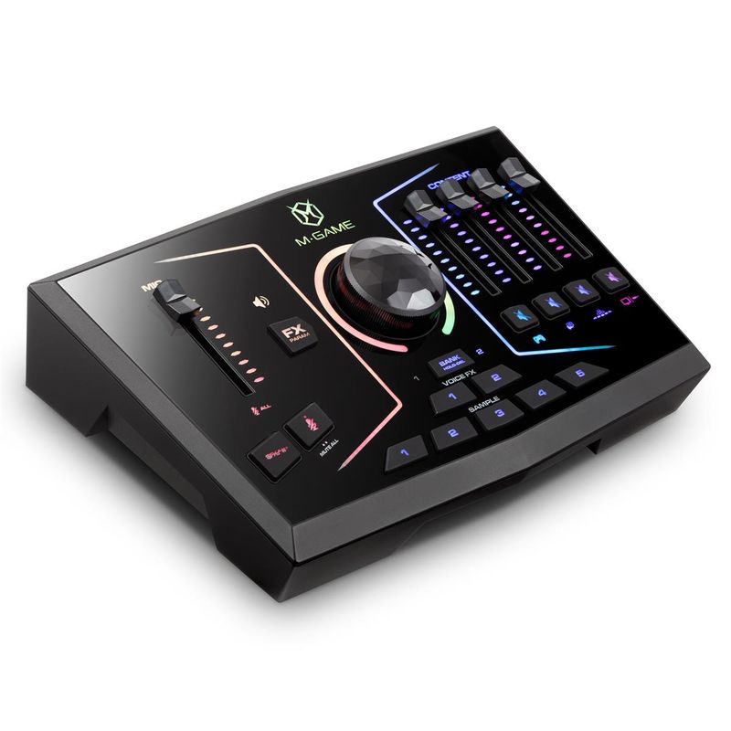 M-Game RGB Dual USB Streaming Mixer and Audio Interface with RGB LED Lighting