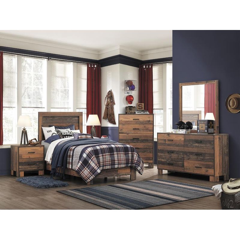 Sidney Twin Panel Bed Rustic Pine