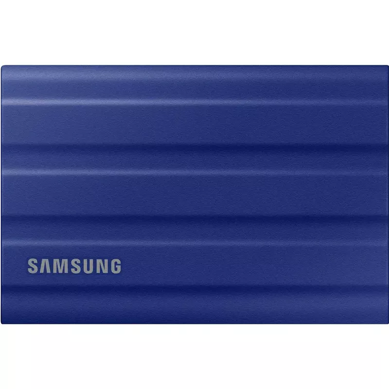 Samsung T7 Shield 2TB USB 3.2 Gen 2 Type-C Portable External SSD, Blue with Slinger HD-2Portable Drive Case
