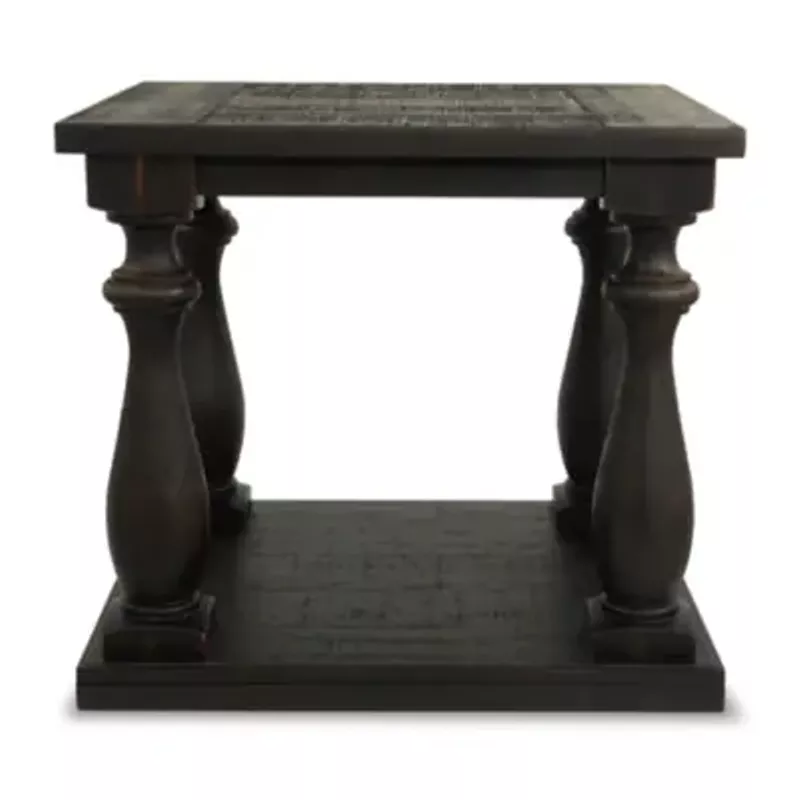 Black Mallacar Rectangular End Table