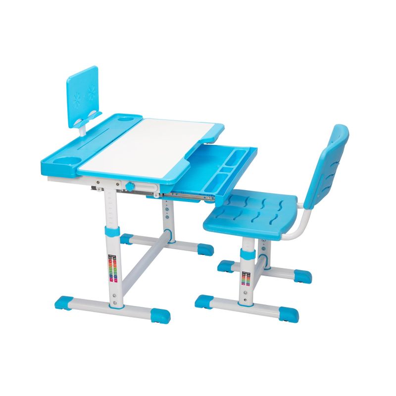 Children's Desk and Chair Set with Storage - Blue
