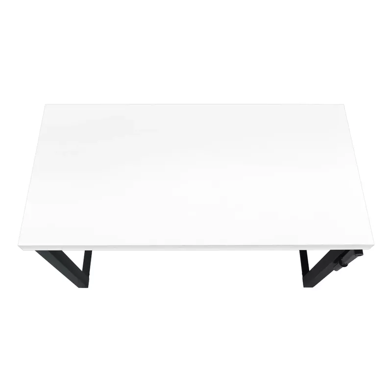 Computer Desk/ Home Office/ Standing/ Adjustable/ 48"L/ Work/ Laptop/ Metal/ Laminate/ White/ Black/ Contemporary/ Modern