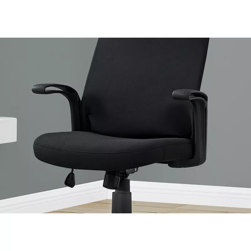 Office Chair/ Adjustable Height/ Swivel/ Ergonomic/ Armrests/ Computer Desk/ Work/ Metal/ Mesh/ Black/ Contemporary/ Modern