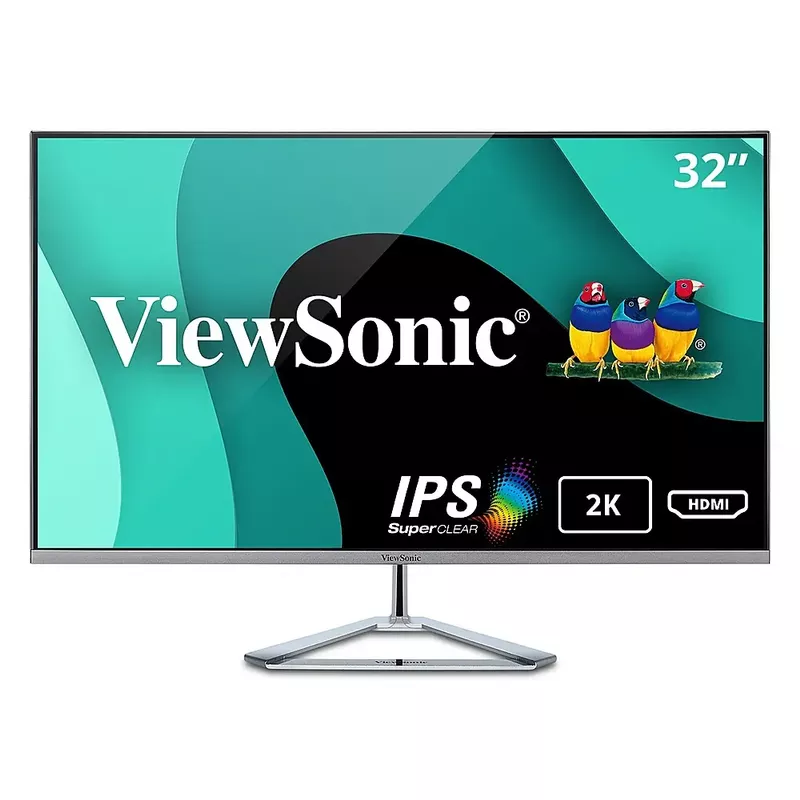ViewSonic - VX3276-2K-MHD 32" IPS LCD UHD Monitor (DisplayPort and HDMI) - Silver