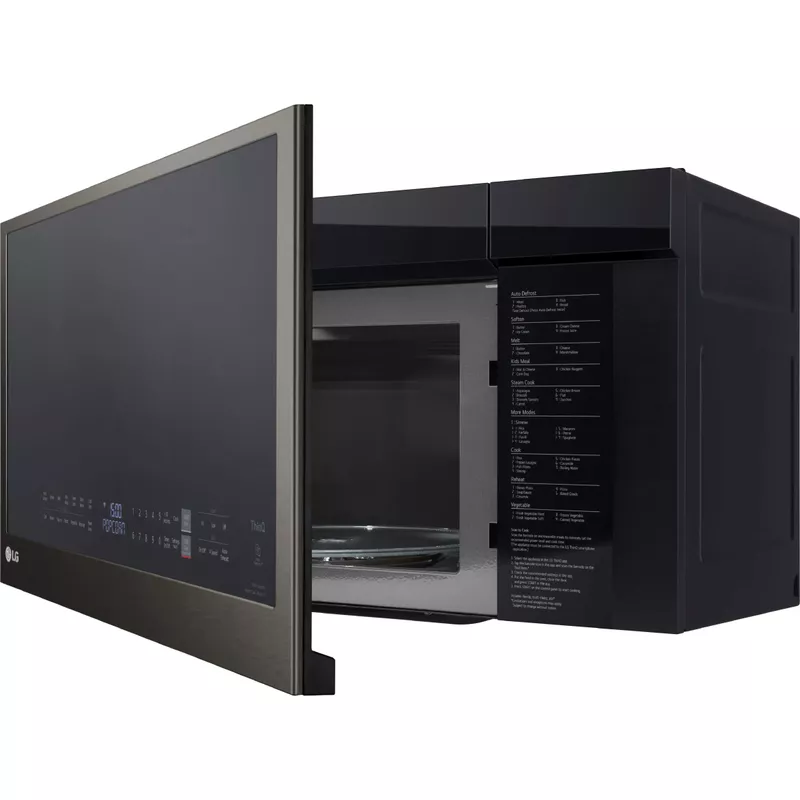 LG - 2.0 Cu. Ft. Over-the-Range Microwave with Sensor Cooking and EasyClean - Black Stainless Steel