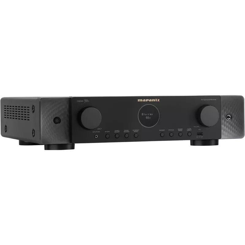 Marantz - Cinema 70S 50W 7.2-Ch Bluetooth Capable with HEOS 8K Ultra HD HDR Compatible A/V Home Theater Receiver with Alexa - Black