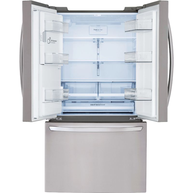 Alt View Zoom 3. LG - 26.2 Cu. Ft. French Door Smart Refrigerator with Dual Ice Maker - Stainless steel