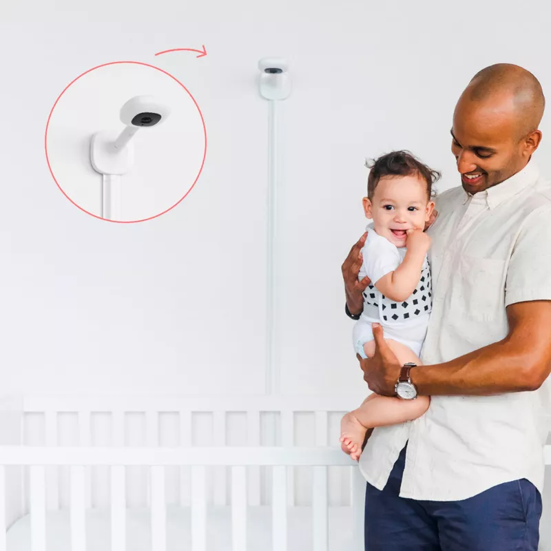 Nanit Pro Smart Baby Monitor & Wall Mount - White