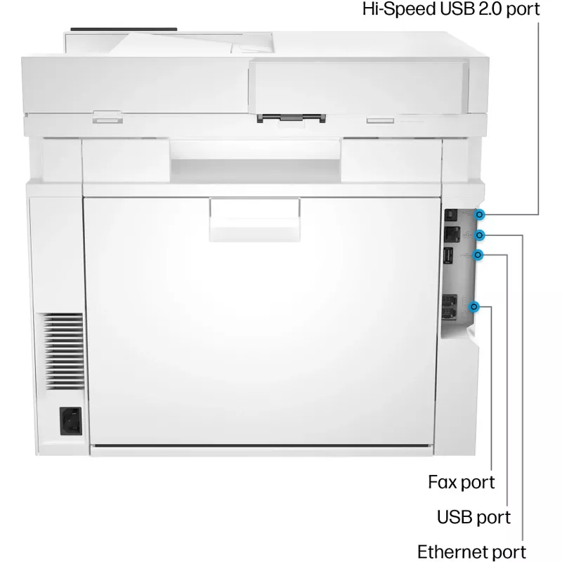 HP - LaserJet Pro 4301fdw Wireless Color All-in-One Laser Printer - White/Blue