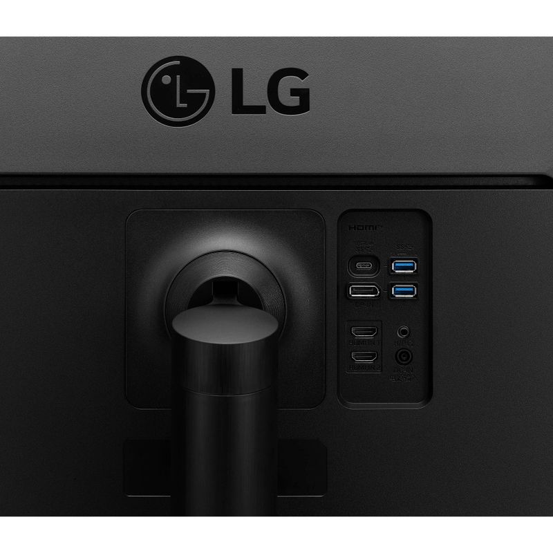 Back Zoom. LG - 35" LED Curved UltraWide QHD AMD Freesync Monitor with HDR (HDMI, DisplayPort, USB) - Black
