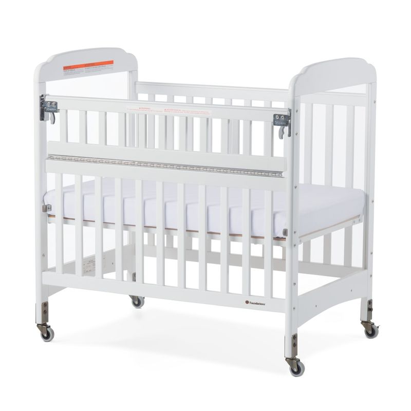 Next Gen Serenity SafeReach Compact Clearview Crib - White