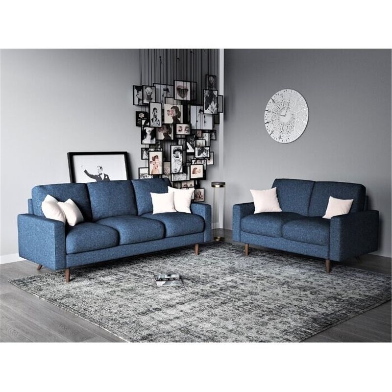 Rent to own Craigmont 2 Piece Standard Living Room Set - Dark Blue ...
