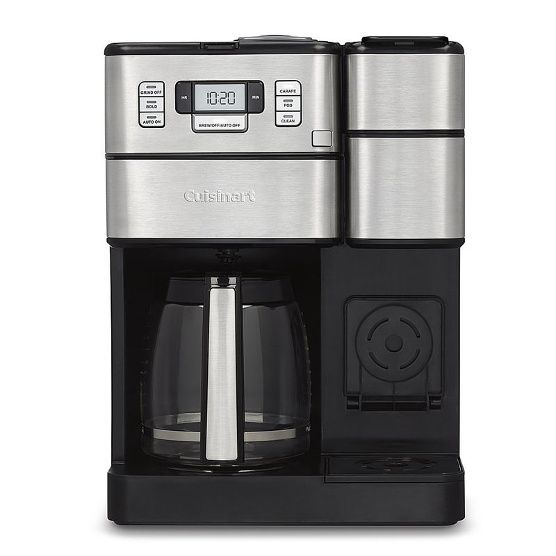 Alt View Zoom 12. Cuisinart - Coffee Center Grind & Brew Plus 12-Cup Coffee Maker with Carafe and Single Serve Brewer - Black Stainless