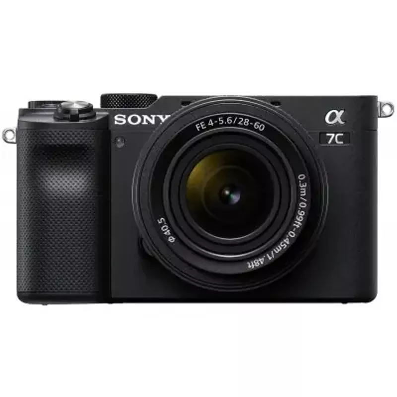 Sony - Alpha 7C Full-frame Compact Mirrorless Camera with FE 28-60mm F4-5.6 lens - Black