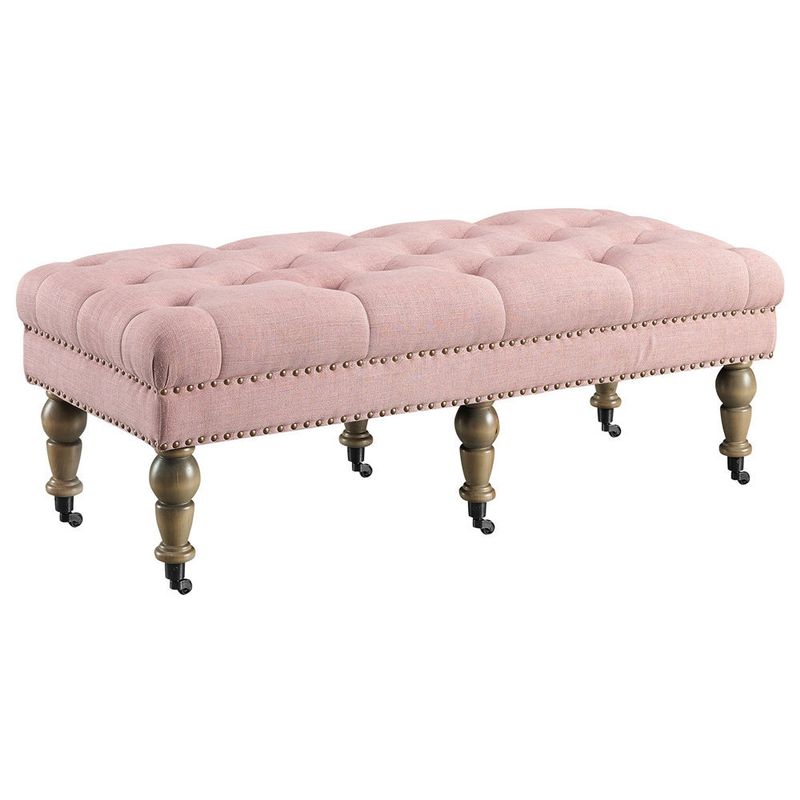 Copper Grove Pereiaslav 50-inch Tufted Pink Bench - Larissa 50-Inch Bench - Pink