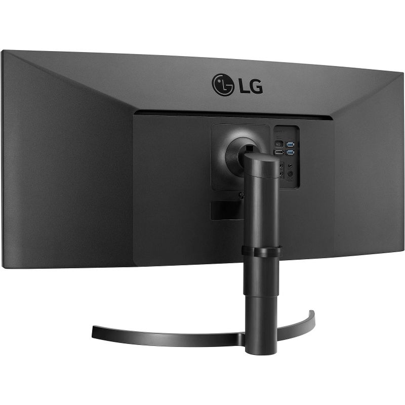 Left Zoom. LG - 35" LED Curved UltraWide QHD AMD Freesync Monitor with HDR (HDMI, DisplayPort, USB) - Black