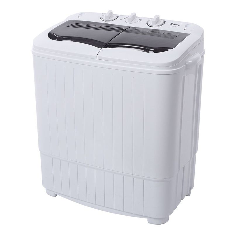 Compact Twin Tub Semi-automatic Washing Machine - Grey