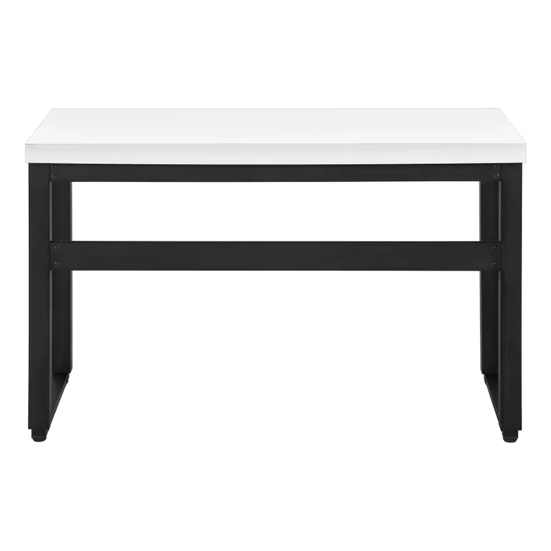 Computer Desk/ Home Office/ Standing/ Adjustable/ 48"L/ Work/ Laptop/ Metal/ Laminate/ White/ Black/ Contemporary/ Modern